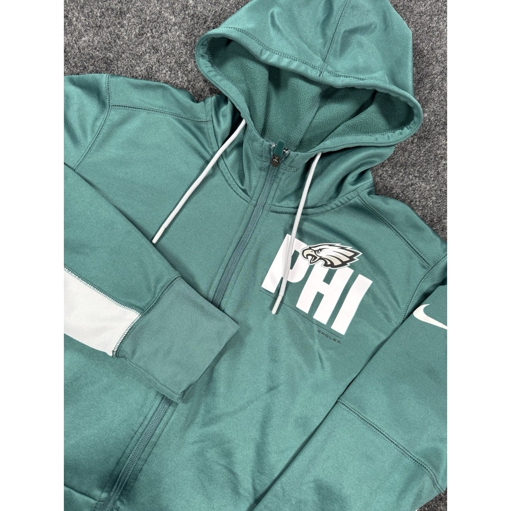 Nike Philadelphia Eagles Hoodie Mens Medium Green Full Zip NFL Football
